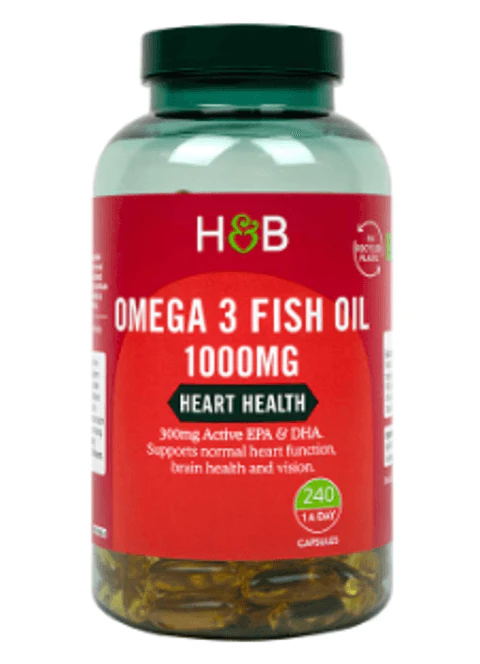 Holland and Barrett Omega 3 Fish Oil bottle