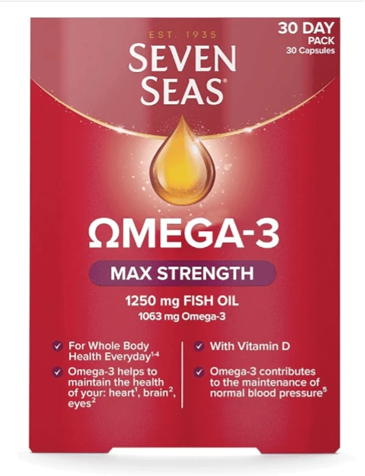 Seven Seas Omega 3 Max Strength bottle