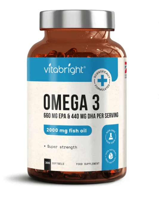 VitaBright Omega 3 bottle